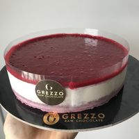Raspberry Tiramisu  at Grezzo Raw Chocolate in Rome