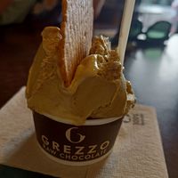 Pistachio and salted caramel at Grezzo Raw Chocolate in Rome