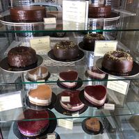 Raw Cake Display at Grezzo Raw Chocolate in Rome