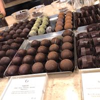 Some of the pralines  at Grezzo Raw Chocolate in Rome