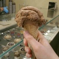 Vegan gelato including vegan cone (not raw ;) at Grezzo Raw Chocolate in Rome