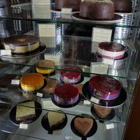 Fridge selection at Grezzo Raw Chocolate in Rome