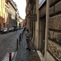 Here is the place from the outside at Grezzo Raw Chocolate in Rome