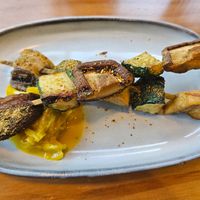 Fried courgette and oyster king mushrooms at Sarnath Vegetarian Kitchen - 鹿野苑蔬食料理廚房 in Taichung