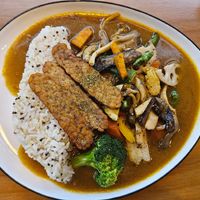 Mushroom and tempeh curry, NTD 280 at Sarnath Vegetarian Kitchen - 鹿野苑蔬食料理廚房 in Taichung