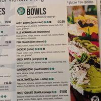 Menu at Plant Shack in London