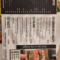 Menu at Plant Shack in London