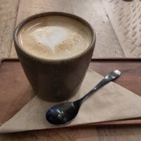 Oat latte at Plant Shack in London