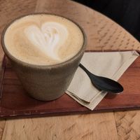 Oat latte at Plant Shack in London