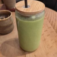 Green smoothie at Plant Shack in London