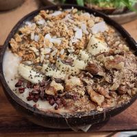 "warm snickers" porridge at Plant Shack in London