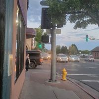 Downtown from door at Firecreek Coffee Company in Flagstaff