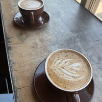 The close one is a horchata latte with oat milk. Very good!   at Firecreek Coffee Company in Flagstaff