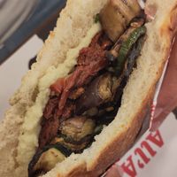 Vegan schiacciata at All'antico Vinaio in Verona