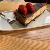 Very tasty banana-chocolate tofucake:) at Wypas in Poznan