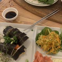 japanese plate and polish plate at Wypas in Poznan