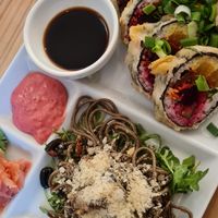 Sushi with tempura at Wypas in Poznan