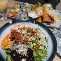 korean bowl and mexican plate at Wypas in Poznan