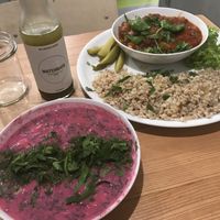 Bortsch and Hungarian Goulash  at Wypas in Poznan