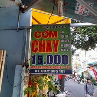 Sign outside at Com chay Vạn Duyen in Ho Chi Minh City