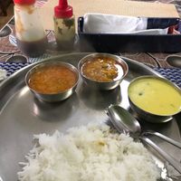 Meal du hour. Comes with chapati at Kusum Indian Restaurant in Kobe