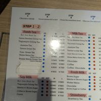 English menu at The TEA - Coconosuzukino in Sapporo