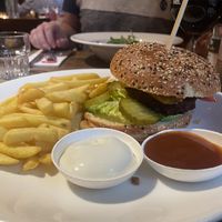 Vegan burger  at Brasserie Nel in Noord-holland