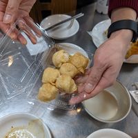 Fried tofu rice balls at Vegan Seoul Market Food Tour  in Seoul
