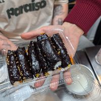 (Mayak kimbap) Narcotic rice rolls at Vegan Seoul Market Food Tour  in Seoul