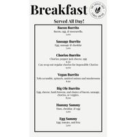 Menu   at The Coffee Tree in Lancaster