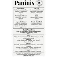 Menu  at The Coffee Tree in Lancaster