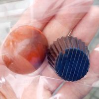 Vegan options - left raspberry, right blueberry at Chili Chocolate in Rogaland