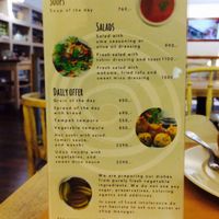 menus on the table - although it seems like there's a set meal they prepare daily at Rizsa17 in Budapest