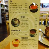 drink menu at Rizsa17 in Budapest