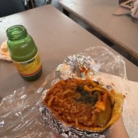 vegan efo riro and jollof lunch burrito   at The Flygerians - Peckham in South East London
