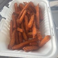 Yummy sweet potato fries  at Greens and Grains in Stone Harbor