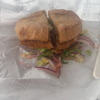 Buffalo sandwichh  at Greens and Grains in Stone Harbor