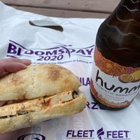 Vegan banh mi and kombucha  at Main Market Co-op in Spokane