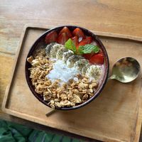 Strawberry smoothie bowl  at Granary in Kabupaten Badung