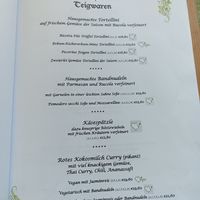 Karte at Gasthaus Tax in Baernbach