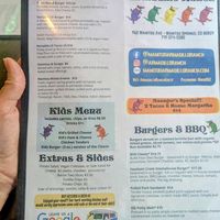 Full vegan menu section at Armadillo Ranch in Manitou Springs
