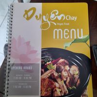 Menu cover at Quán chay Duyen in Ho Chi Minh City