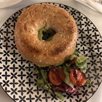 Bagel with avocadoo  at Syko Juice & Coffee bar in Sevilla