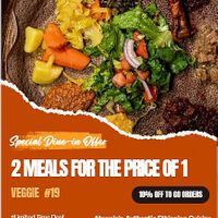 The veggie combo deal is a great value generous portions that are perfect for sharing, fresh flavors, and a nice variety.  at Abyssinia in Louisville