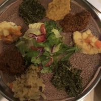 Vegetable platter plus. 😋😋 at Abyssinia in Louisville