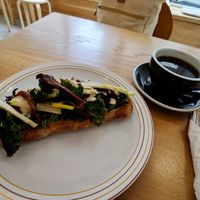 Grilled open sandwich at Ziomal in Poznan