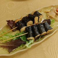 Tofu skin starter at Hey Hey Vegan Cuisine in Sale