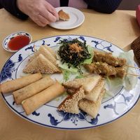 Mixed starter (choose 4 menu items) at Hey Hey Vegan Cuisine in Sale