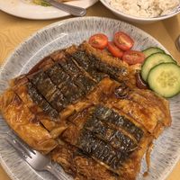 Crispy “duck” (made from tofu skins) in special sauce   at Hey Hey Vegan Cuisine in Sale