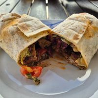 Shawarma Wrap at Vida Verde in Tarifa